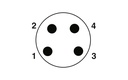 Stecker - Sensorkabel M8 4pol. auf M12 4po., 0,6m