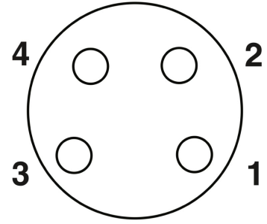 Buchse - Sensorkabel M12 4pol. auf 2xM8 4pol, 0,6m